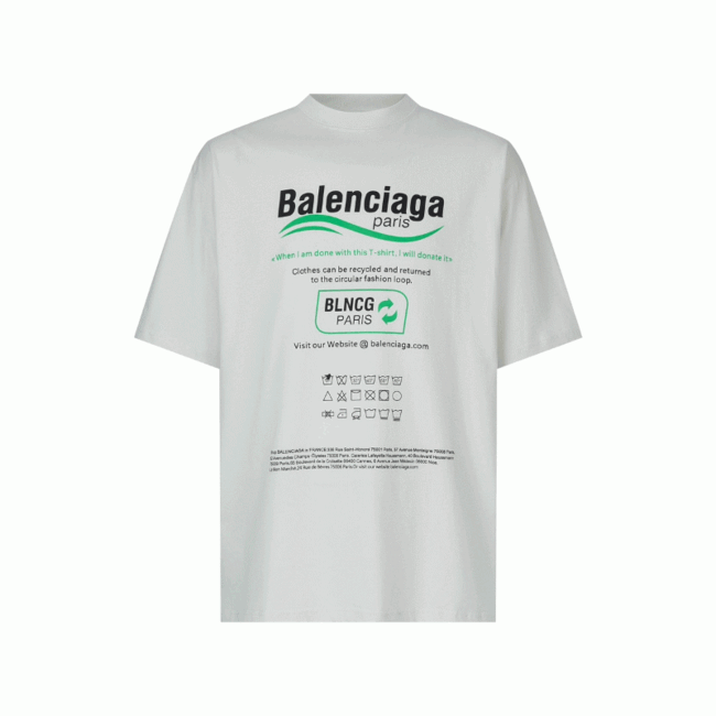 [Premium] 발렌시아가 친환경 슬로건 반팔 티셔츠 [매장-90만원대]